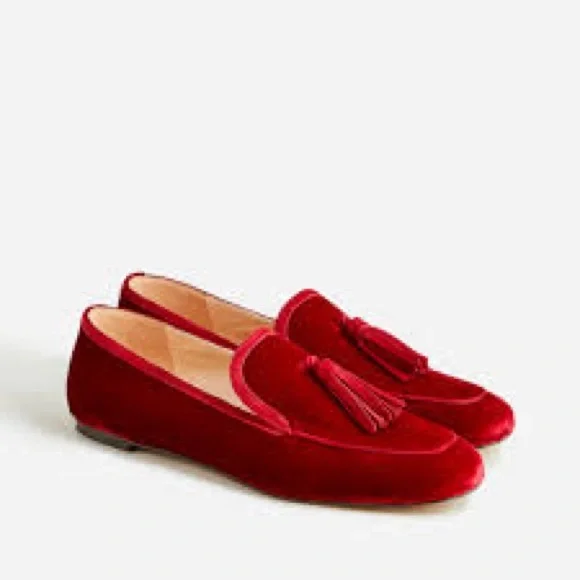 J Crew Marie Tassel Loafers in Velvet - Picture 3 of 10
